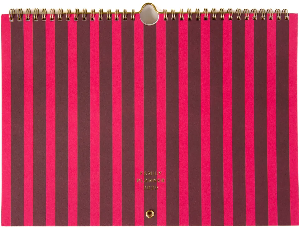 a-journal-fabrique-family-planner-2025-stripes-pink image 1