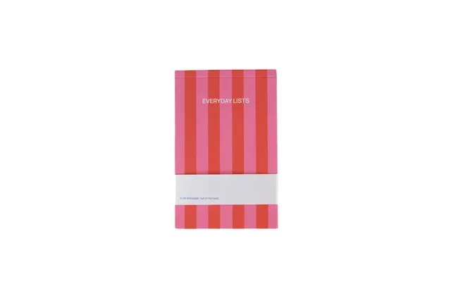 a-journal-notepad-stripes-notizblock-pink-red image 1
