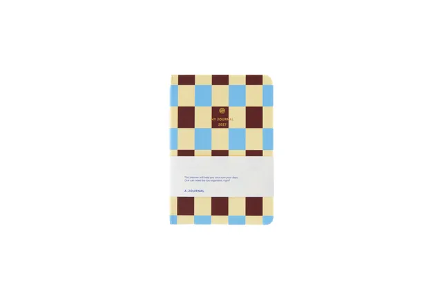 a-journal-a6-my-journal-kalender-2027-blau-kariert image 1