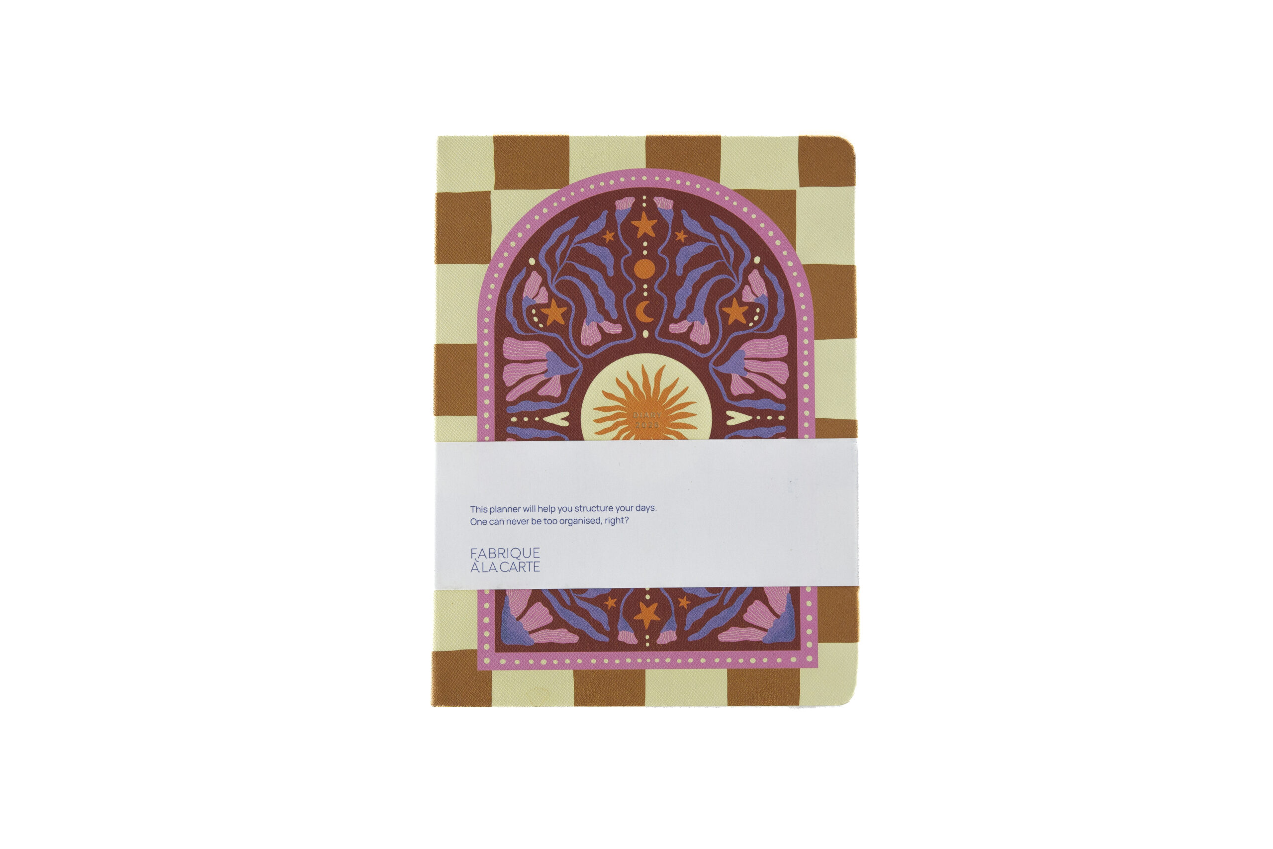 a-journal-fabrique-diary-2026-tagebuch-checkered-sun image 1