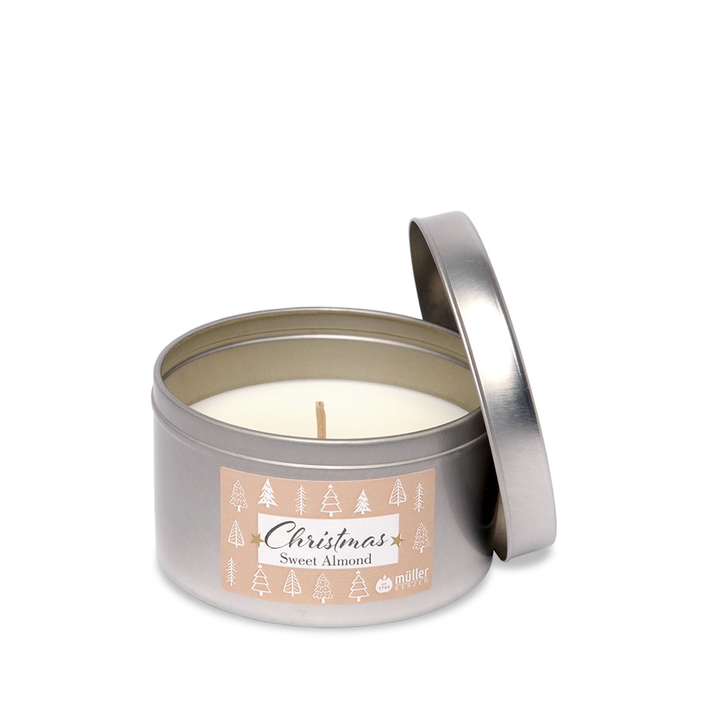m-ller-kerzen-christmas-sweet-almond-duftkerze-metalldose image 1