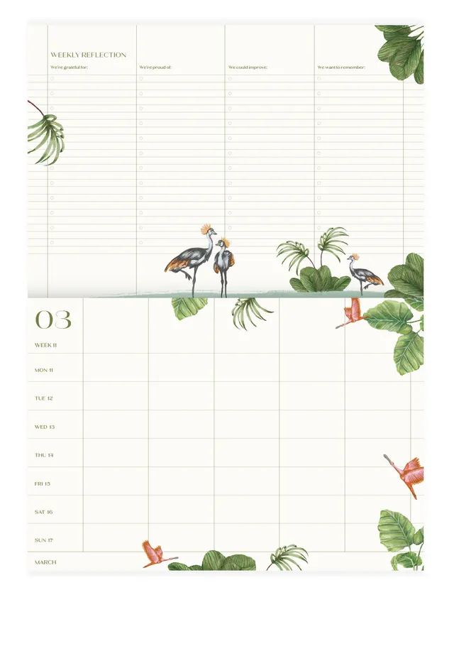 a-journal-ink-family-planner-jungle-familienplaner image 1