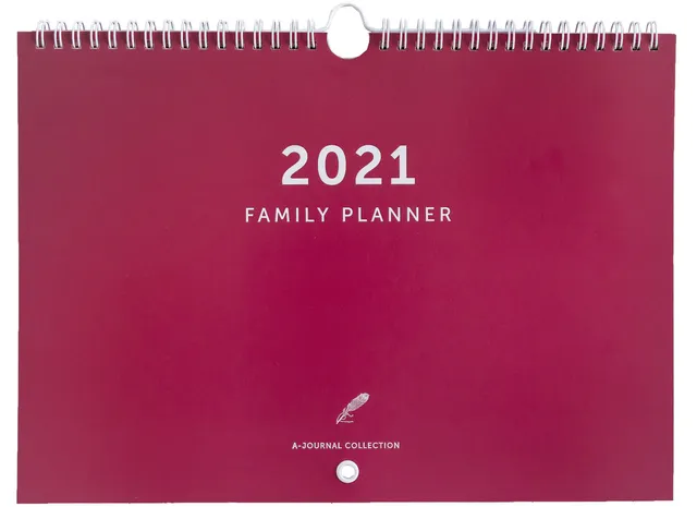 a-journal-family-planner-2021-familienplaner-coral-red image 1