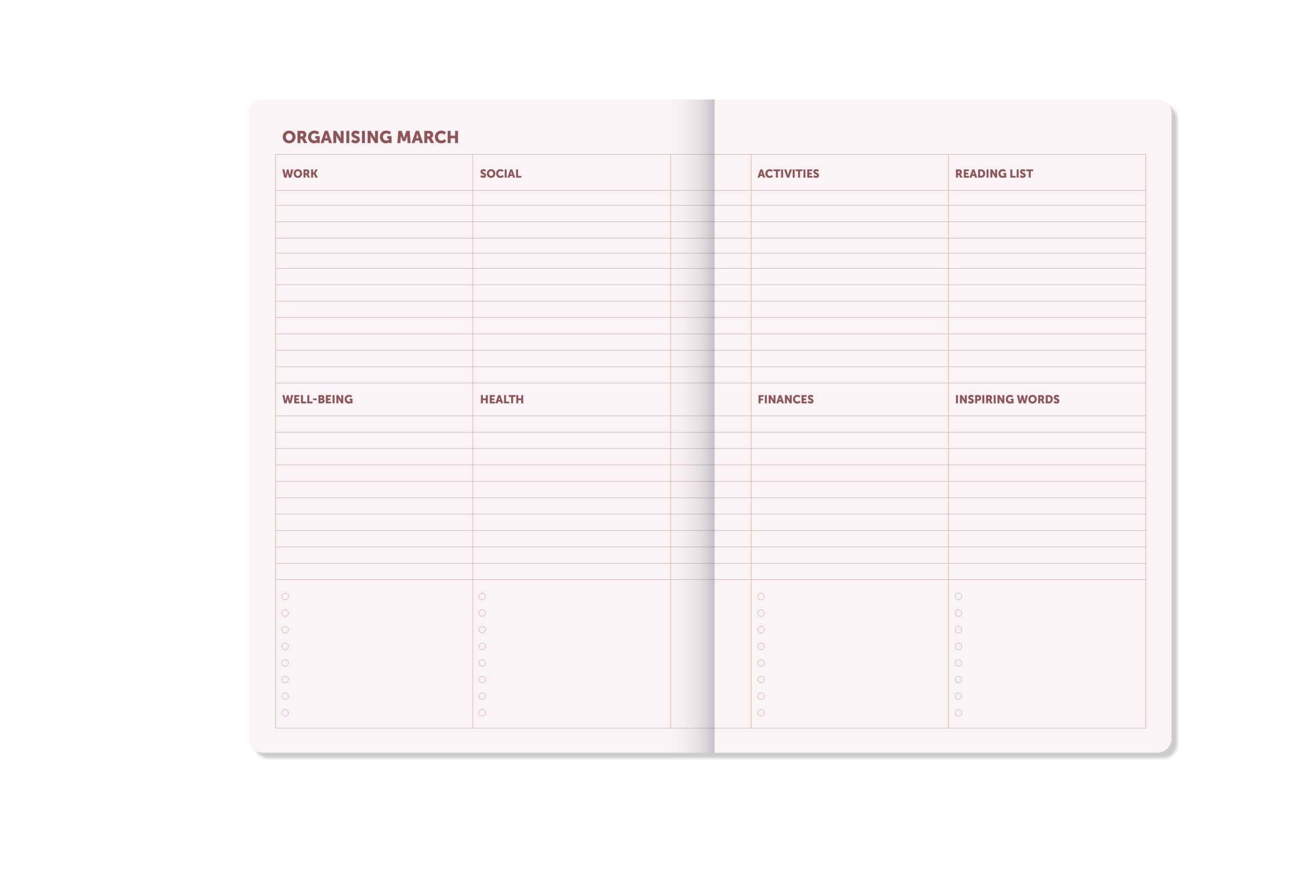 a-journal-diary-spiral-organiser-2027-bordeaux-pink image 2