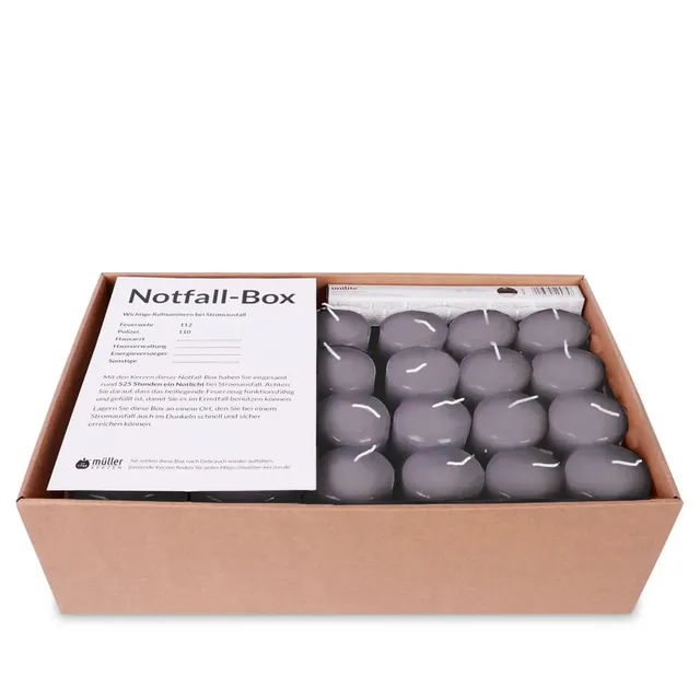 m-ller-kerzen-stumpenkerzen-notfall-box-klein-vorrat image 1