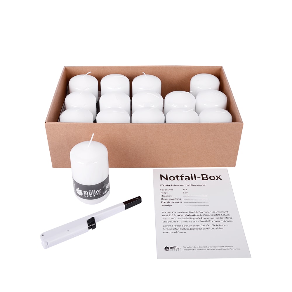 m-ller-kerzen-stumpenkerzen-notfall-box-kerzen-set image 2
