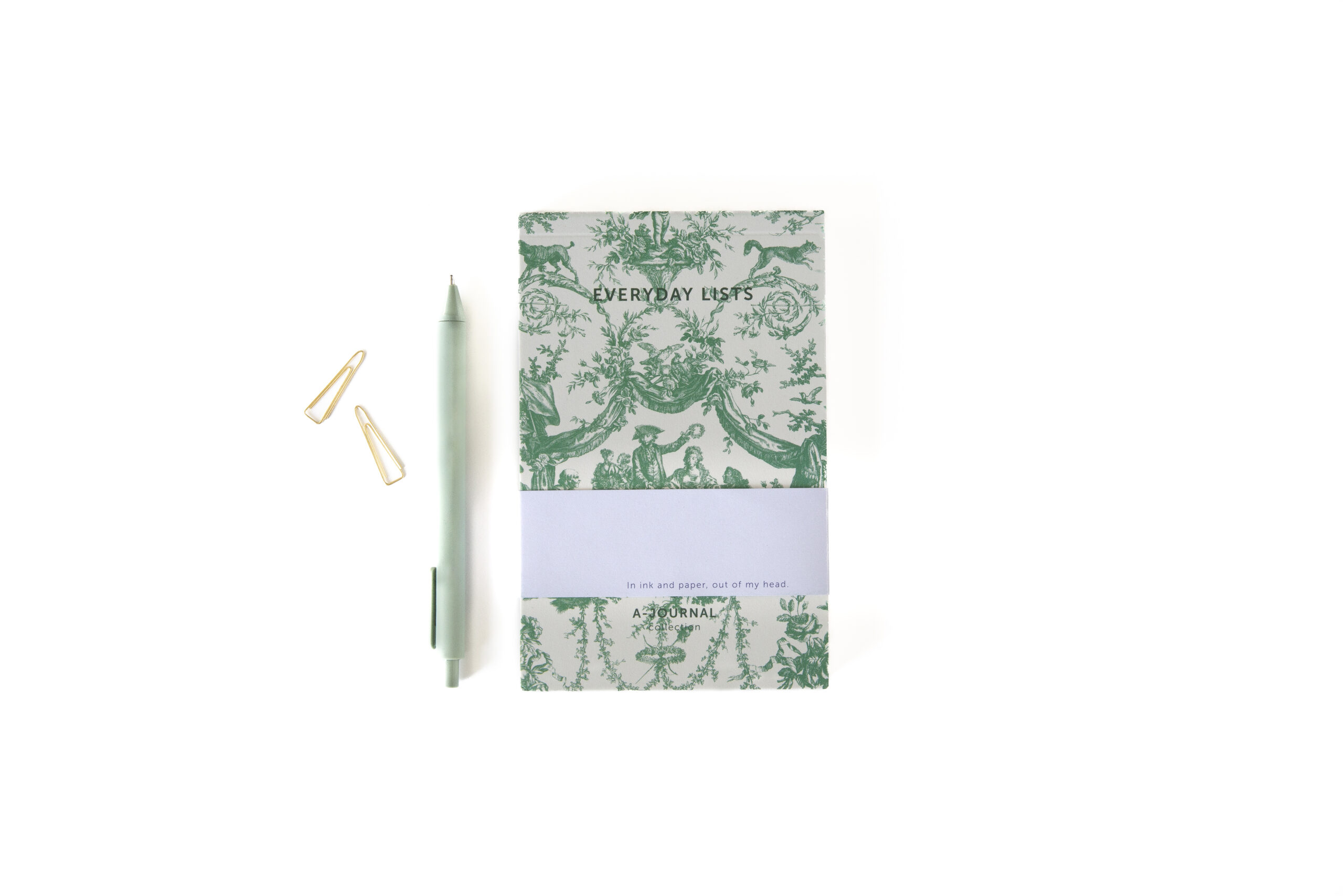 a-journal-toile-de-jouy-green-notizbuch-gemustert image 3