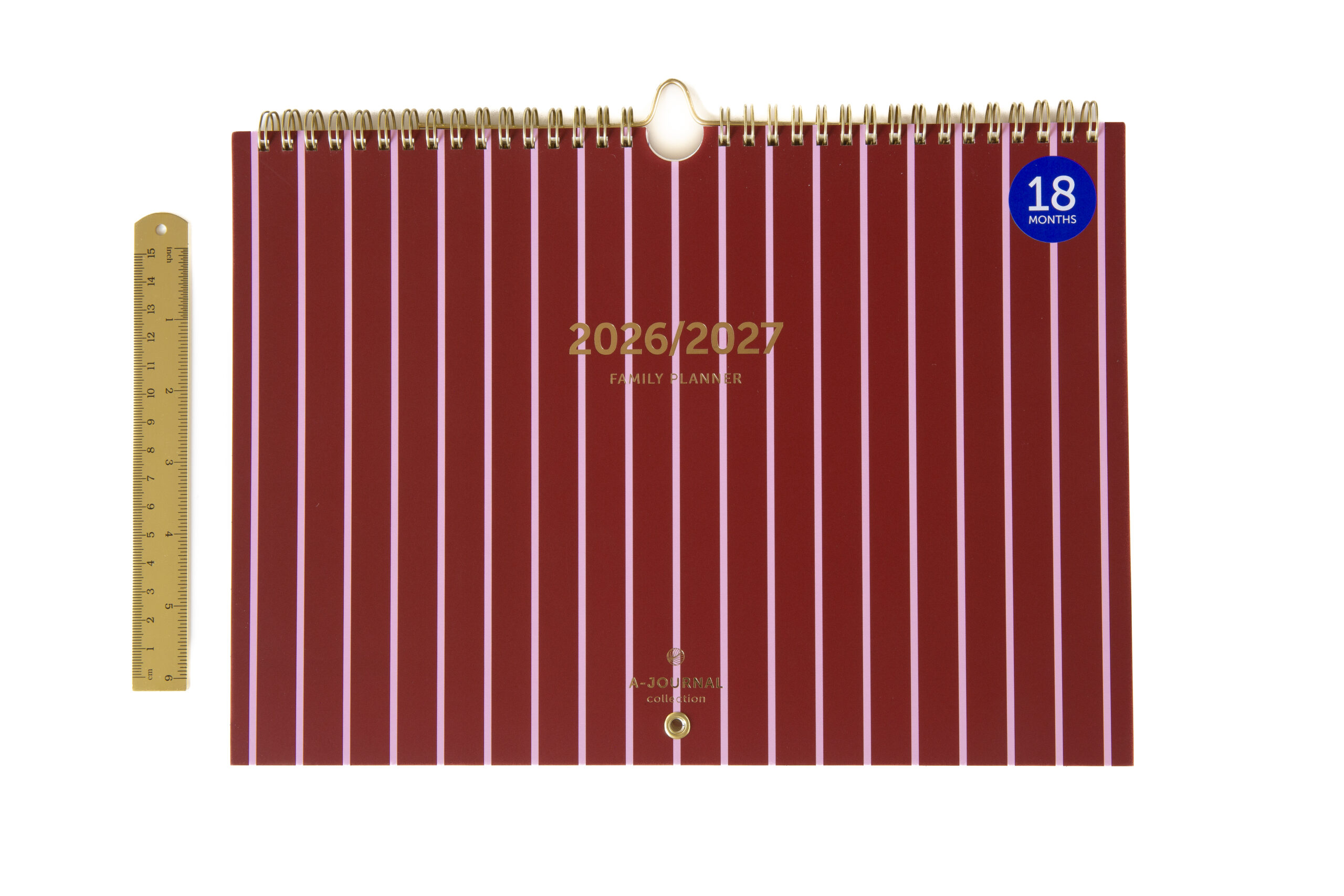 a-journal-18-monate-2026-2027-family-planner-stripes-pink image 3