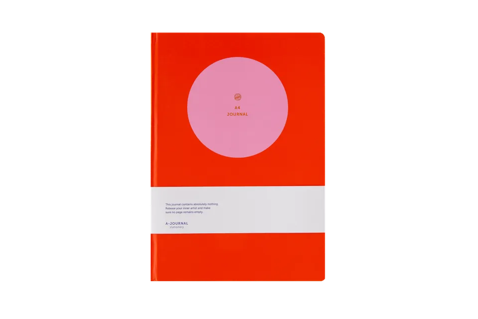 a-journal-sketchbook-a4-skizzenbuch-circle-pink-red image 1