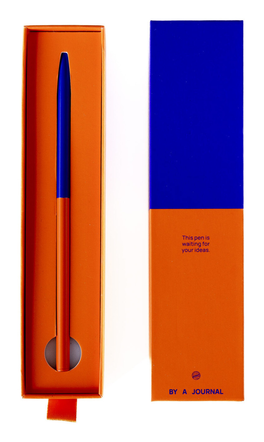 a-journal-lifestyle-pen-kugelschreiber-rot-blau-zweifarbig image 1