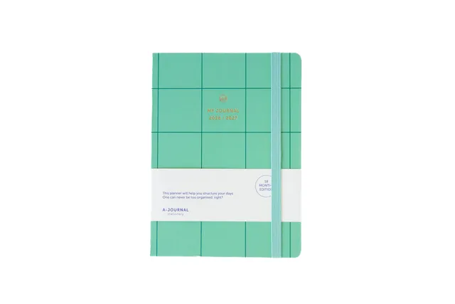 a-journal-my-journal-tagebuch-2026-2027-kariert-mint-green image 1