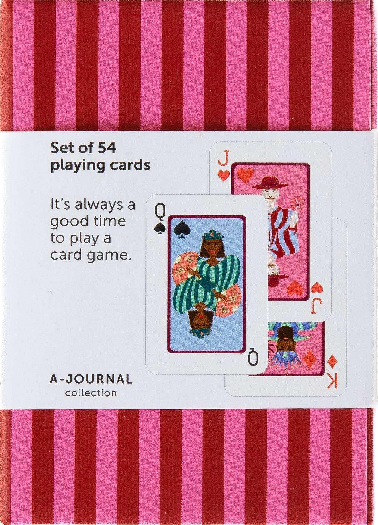 a-journal-playing-cards-spielkarten-stripes-red-pink image 1