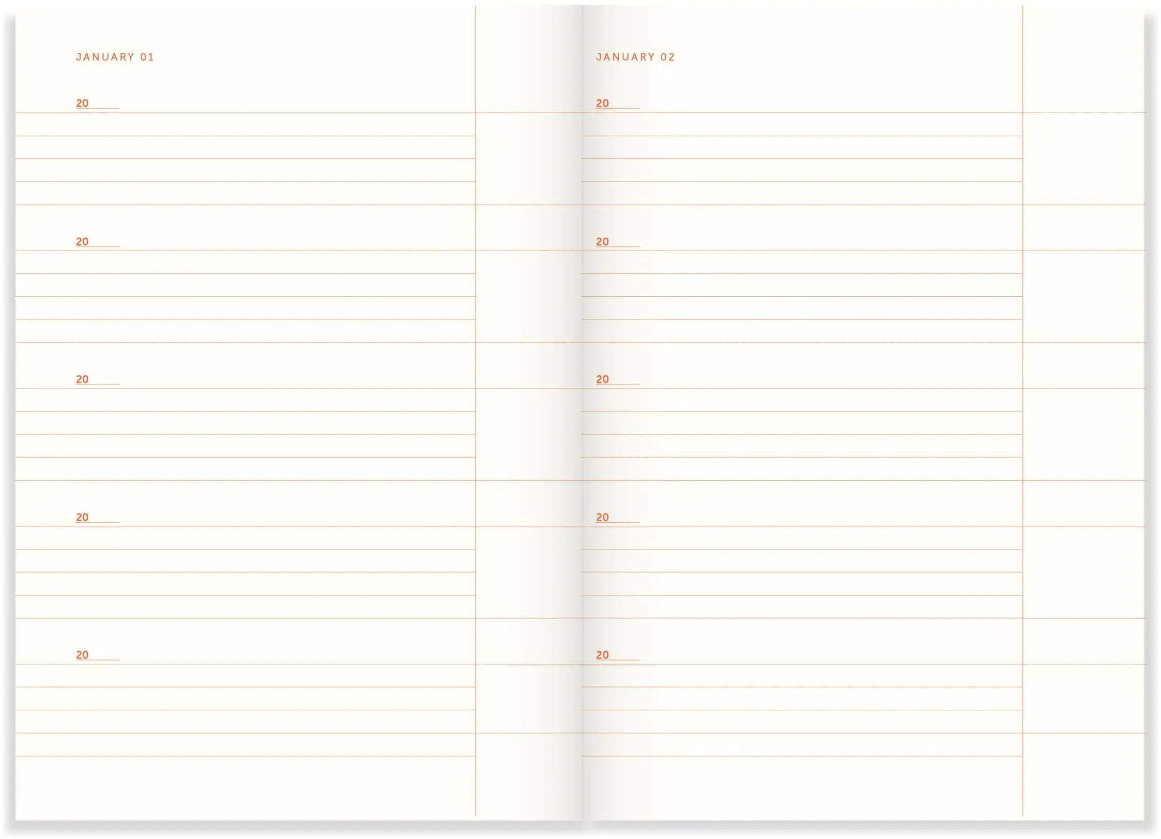 a-journal-one-line-a-day-lavender-stripes-tagebuch image 2
