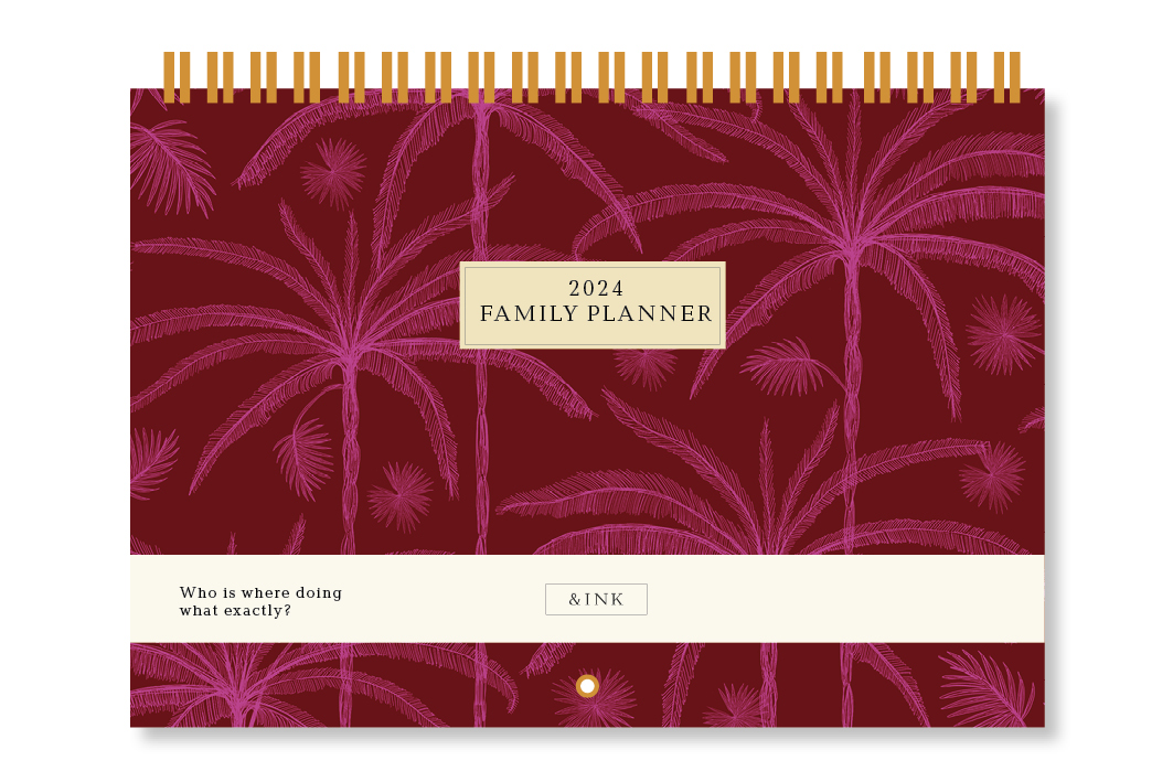 a-journal-ink-family-planner-2024-mono-fuchsia image 1