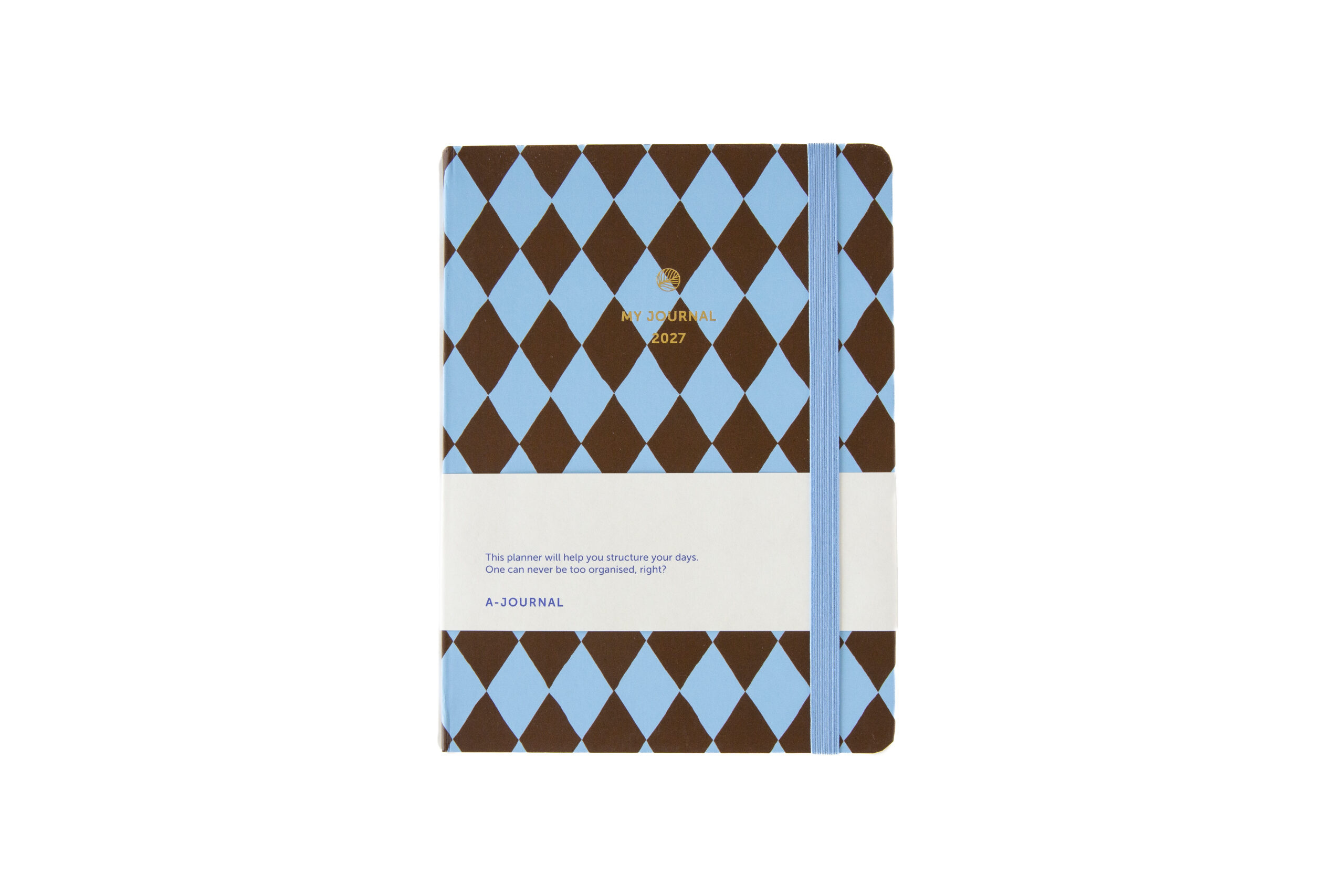 a-journal-my-journal-diary-2027-tagebuch-kariert-blau-schoko image 1