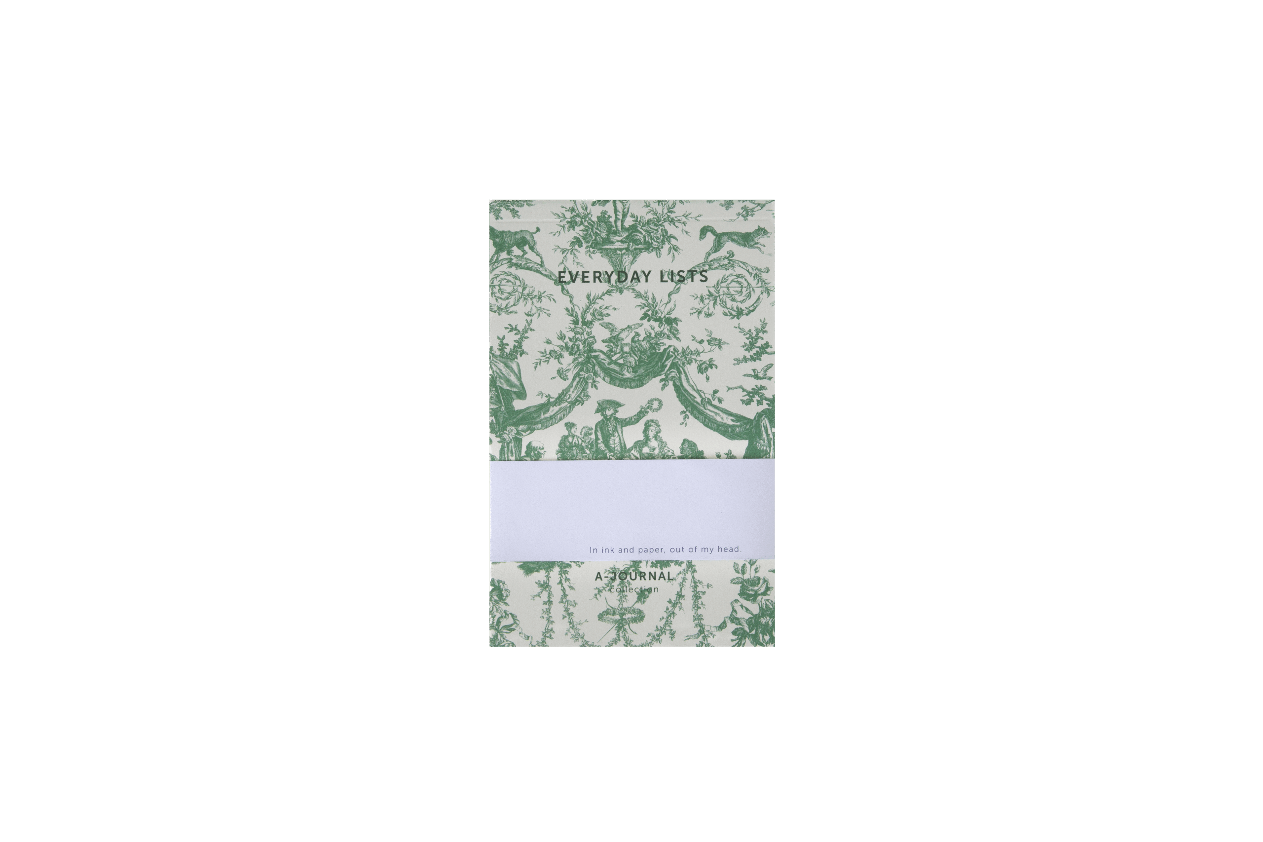 a-journal-toile-de-jouy-green-notizbuch-gemustert image 1