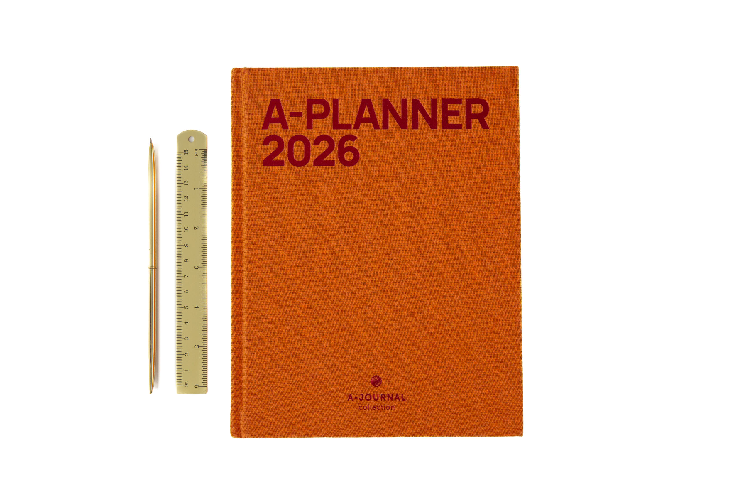 a-journal-a-planner-2026-orange-linen-terminplaner-leinen image 5