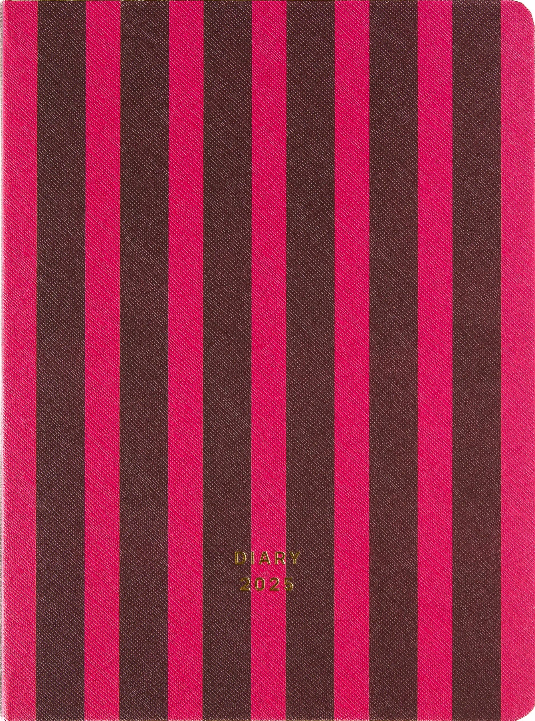 a-journal-fabrique-diary-2025-terminkalender-stripes-pink image 1