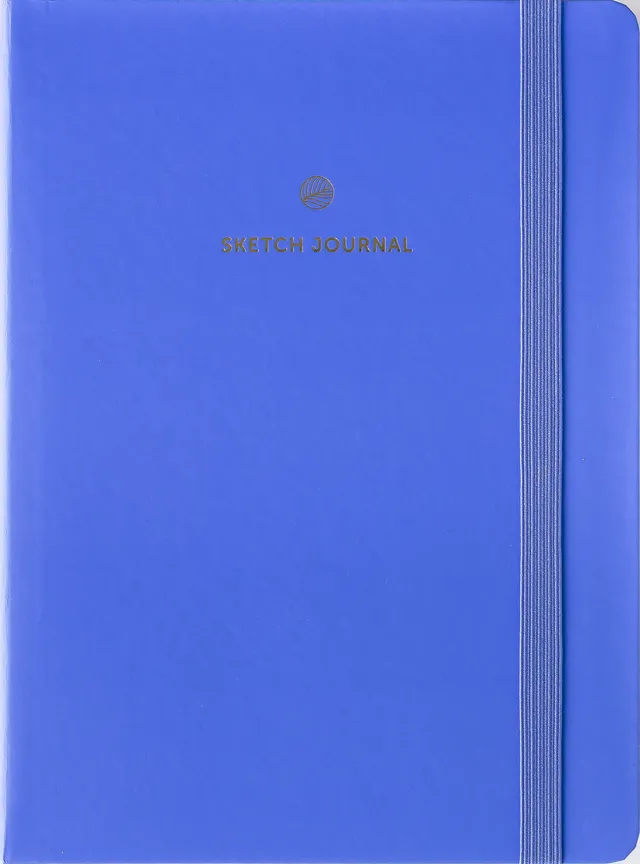 a-journal-skizzenbuch-blau-sketchbook-papier-blanko image 1