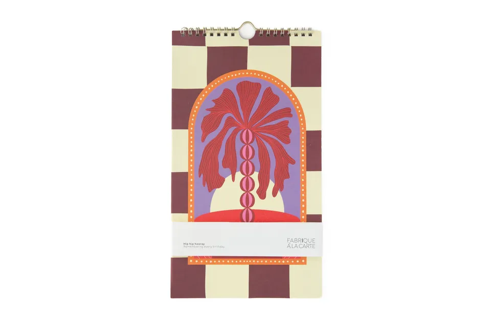 a-journal-birthday-calendar-palmtree-checkered-geburtstagskalender-kariert image 1