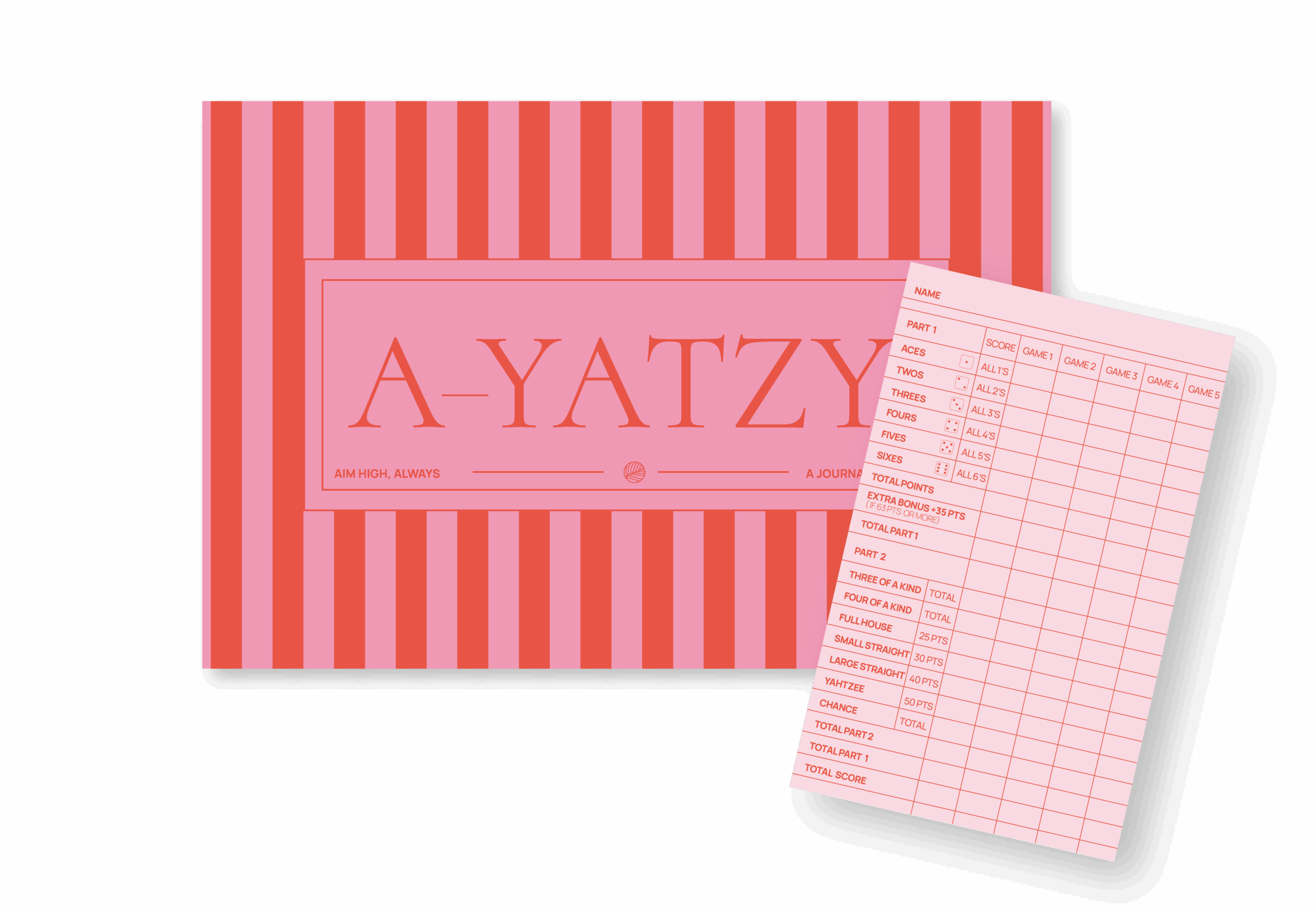 a-journal-a-yatzy-yahtzee-w-rfelspiel-pink-rot image 2