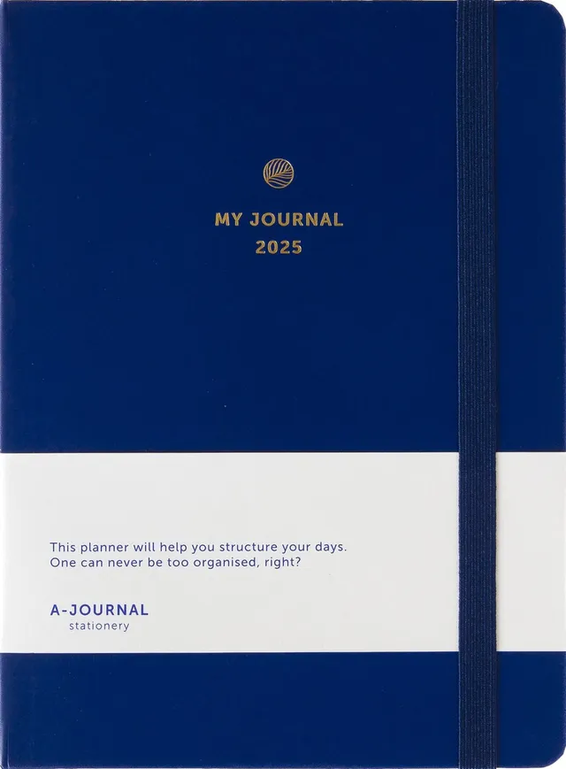 a-journal-my-journal-diary-2025-tagebuch-dunkelblau image 1