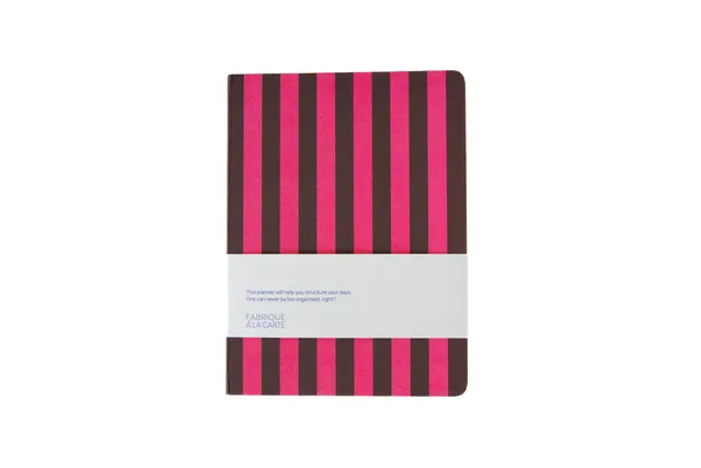 a-journal-fabrique-diary-2027-kalender-rosa-gestreift image 1
