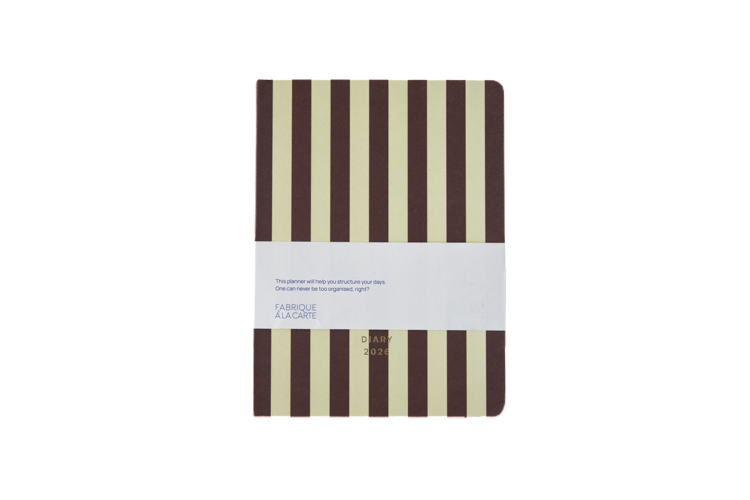 a-journal-fabrique-diary-2026-kalender-stripes-brown image 1